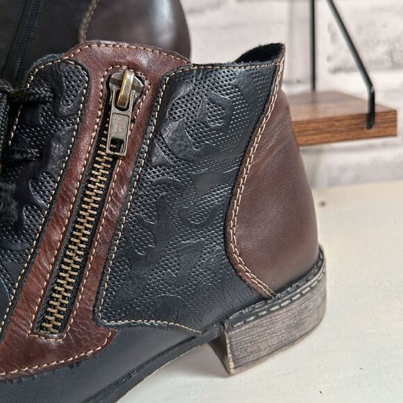 Remonte Genuine Leather Short Boots Size 37 6 D4378-16 - Picture 2 of 8